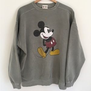 Vintage 90s Walt Disney World Sweatshirt Retro Distressed Mickey Mouse Design